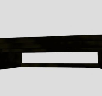 简约黑色电视长柜SU模型下载_sketchup草图大师SKP模型