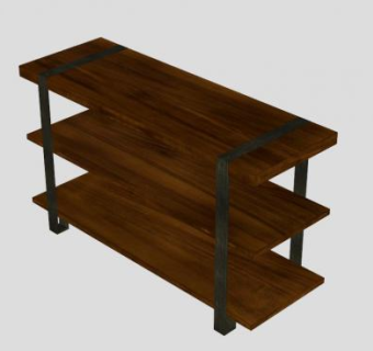 柏拉图实木电视站SU模型下载_sketchup草图大师SKP模型