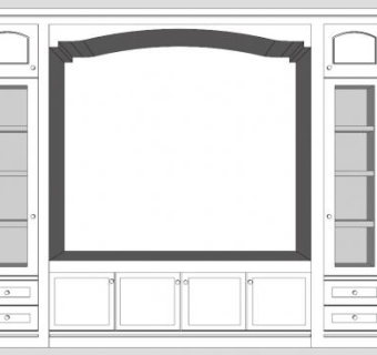欧式现代客厅电视柜SU模型下载_sketchup草图大师SKP模型