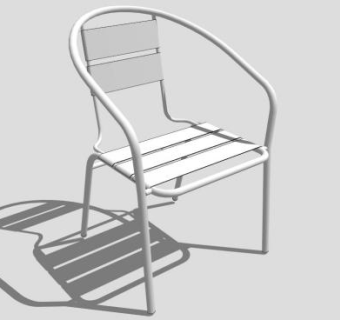 白色铝椅竞技场SU模型下载_sketchup草图大师SKP模型