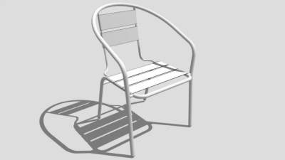 白色铝椅竞技场SU模型下载_sketchup草图大师SKP模型