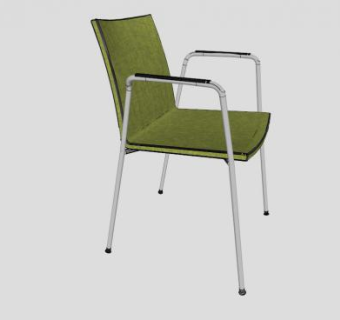 绿色户外椅扶手椅SU模型下载_sketchup草图大师SKP模型