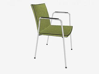 绿色户外椅扶手椅SU模型下载_sketchup草图大师SKP模型