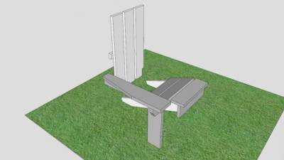 白色休闲户外椅SU模型下载_sketchup草图大师SKP模型