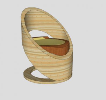 现代户外座椅SU模型下载_sketchup草图大师SKP模型