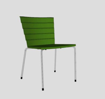 金属绿色座椅SU模型下载_sketchup草图大师SKP模型