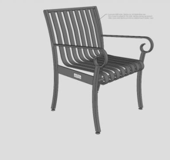 咖啡馆休闲户外椅子SU模型下载_sketchup草图大师SKP模型