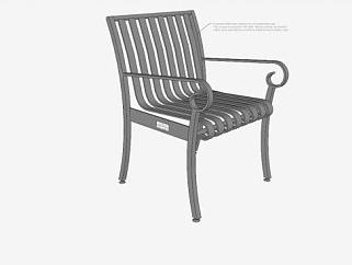 咖啡馆休闲户外椅子SU模型下载_sketchup草图大师SKP模型