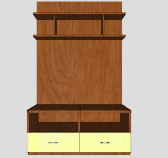 电视柜与柜子和架子SU模型下载_sketchup草图大师SKP模型
