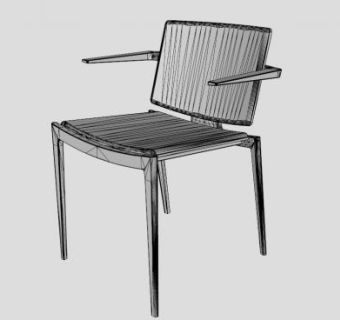 灰色户外椅SU模型下载_sketchup草图大师SKP模型