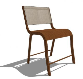 棕色座椅餐椅SU模型下载_sketchup草图大师SKP模型