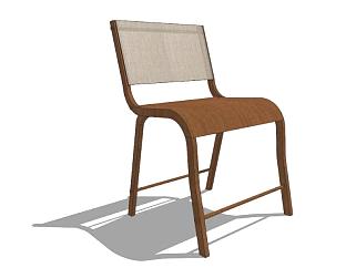 棕色<em>座椅</em>餐椅SU模型下载_sketchup草图大师SKP模型