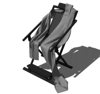 实木座椅黑色椅SU模型下载_sketchup草图大师SKP模型