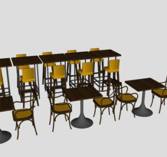 酒吧家具座椅SU模型下载_sketchup草图大师SKP模型
