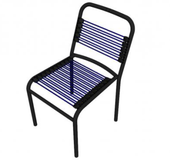 黑色网椅座椅SU模型下载_sketchup草图大师SKP模型