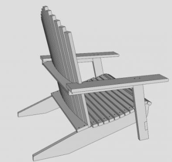 户外沙发白色座椅SU模型下载_sketchup草图大师SKP模型