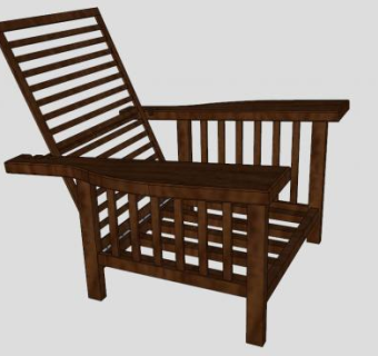 莫里斯实木椅SU模型下载_sketchup草图大师SKP模型