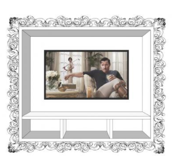 欧式高档白色电视柜SU模型下载_sketchup草图大师SKP模型