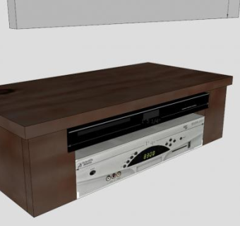带电缆盒的电视柜SU模型下载_sketchup草图大师SKP模型