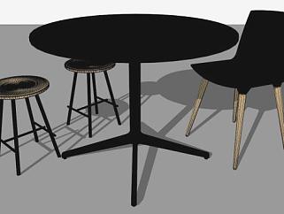 咖啡桌椅休闲户外椅SU模型下载_sketchup草图大师SKP模型