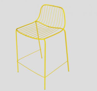 户外椅黄色座椅SU模型下载_sketchup草图大师SKP模型