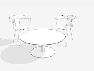 户外白色座椅休闲椅SU模型下载_sketchup草图大师SKP模型