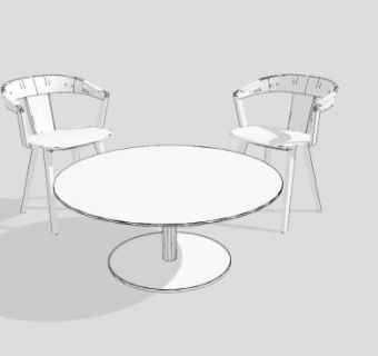 户外白色座椅休闲椅SU模型下载_sketchup草图大师SKP模型