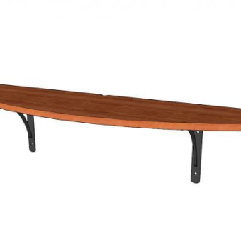 户外橡木电视柜SU模型下载_sketchup草图大师SKP模型