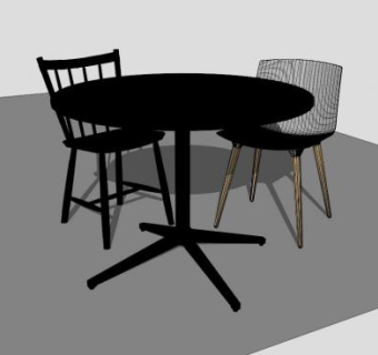 保利酒吧方聚棒桌台SU模型下载_sketchup草图大师SKP模型