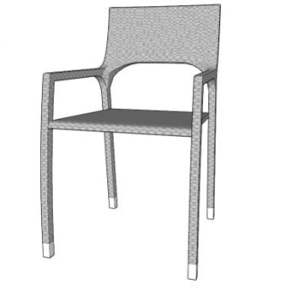 室外扶手椅SU模型下载_sketchup草图大师SKP模型