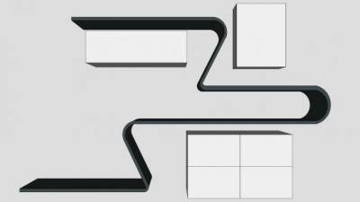 现代简约电视柜最新款SU模型下载_sketchup草图大师SKP模型