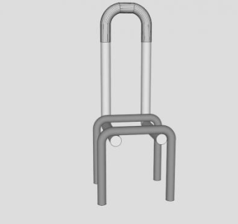 公用椅安乐椅SU模型下载_sketchup草图大师SKP模型