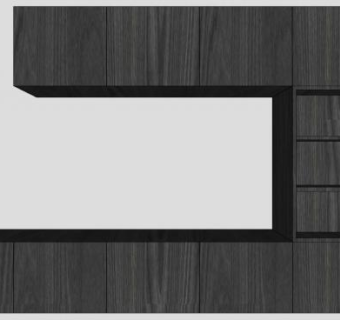 黑色现代客厅电视柜SU模型下载_sketchup草图大师SKP模型