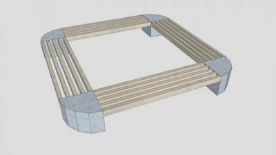 公用凳子座椅SU模型下载_sketchup草图大师SKP模型