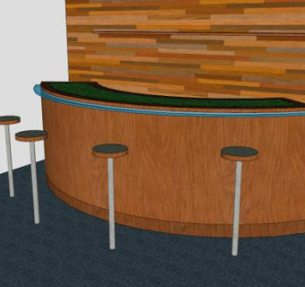 酒吧桌椅吧椅SU模型下载_sketchup草图大师SKP模型