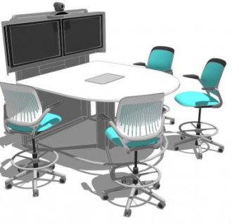 办公椅景观桌椅SU模型下载_sketchup草图大师SKP模型