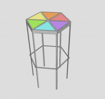 彩虹凳子SU模型下载_sketchup草图大师SKP模型