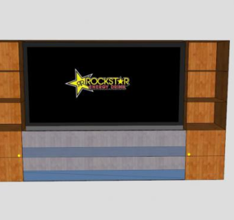 等离子电视的电视柜SU模型下载_sketchup草图大师SKP模型