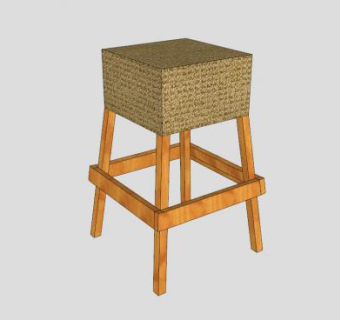 酒吧凳吧椅SU模型下载_sketchup草图大师SKP模型