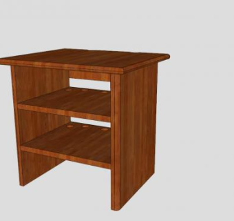 小型实木电视柜SU模型下载_sketchup草图大师SKP模型