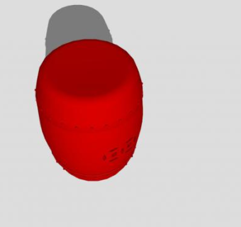 红色凳子瓷器鼓凳SU模型下载_sketchup草图大师SKP模型