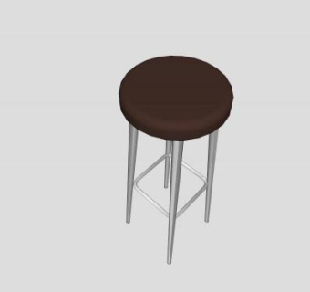 高脚凳SU模型下载_sketchup草图大师SKP模型