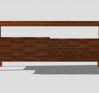 实木地柜式电视柜SU模型下载_sketchup草图大师SKP模型