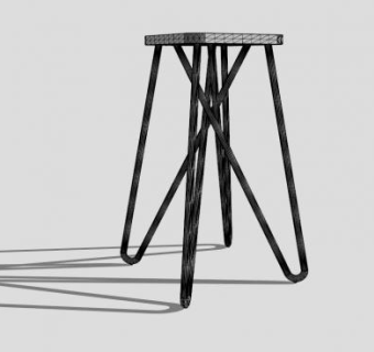 黑色酒吧凳SU模型下载_sketchup草图大师SKP模型