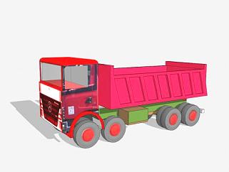 土方车货车自卸车的SU模型_su模型下载 草图大师模型_SKP模型