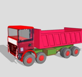 土方车货车自卸车的SU模型_su模型下载 草图大师模型_SKP模型