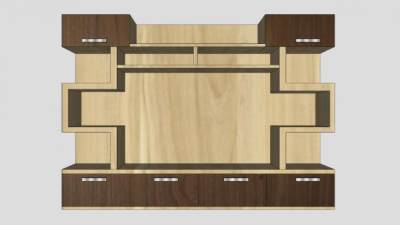 电视柜组合式SU模型下载_sketchup草图大师SKP模型