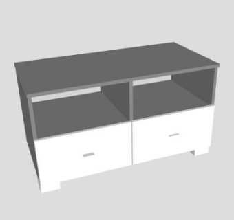 灰色简约卧室电视柜SU模型下载_sketchup草图大师SKP模型