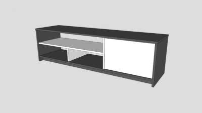 现代化的落地式电视柜SU模型下载_sketchup草图大师SKP模型