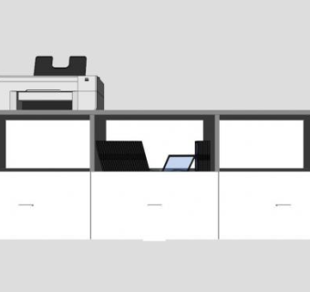 现代简约灰色电视柜SU模型下载_sketchup草图大师SKP模型
